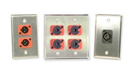 Whirlwind WP1/1MW Single Gang Wallplate With XLRM Connector, Silver