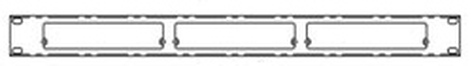 Doug Fleenor Design RKT1-3 Rack Mounting Kit With Three 5" Wide Chassis In Single Unit