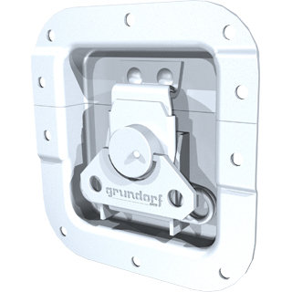 Grundorf 34-013 Medium Recessed Quarter-Turn Latch With Offset, Zinc