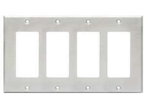 RDL CP-4S Quad Cover Plate, Stainless Steel