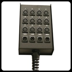 Rapco S16MBL 12-Channel Microphone Stage Box With 4x1/4" Returns