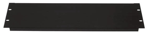 Lowell AP-1 Blank Rack Panel, 1 Rack Unit, 16 AWG, Textured Black