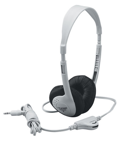 Califone 3060AV Lightweight Headphones, Beige (Gray Shown)