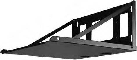 Lowell FS18-20 Flat Ship Wall Shelf, 18"x20", Black