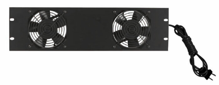 Lowell FW2-3 Two 4" Whisper Fan Panel, 3 Rack Units, Fan Guards