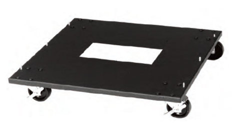 Lowell LMSB-22 Mobile Rack Base With 3" Swivel Casters, 22" Deep, Black