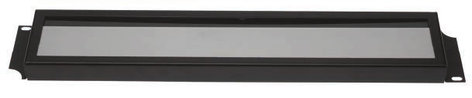 Lowell SSC-1P Security Cover Rack Panel, 1 Rack Unit, Plexiglass, Black