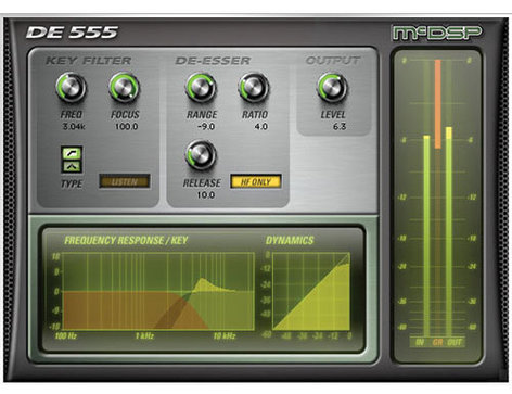 McDSP DE555-NATIVE DE555 De-esser Native Advanced De-essing Plug-in