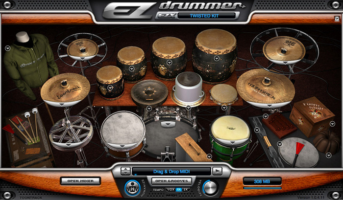 Toontrack TWISTED-KIT Twisted Kit EZX Twisted Kit Expansion For EZdrummer/Superior Drummer