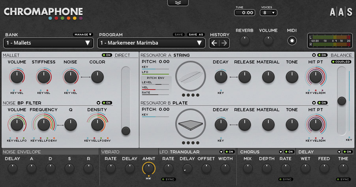 Applied Acoustics Systems CHROMAPHONE Chromaphone 3 Creative Percussion Synthesizer Software  (Electronic Delivery)