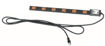 Middle Atlantic PDT-615C-NS 15A Thin Power Strip With 6 Outlets