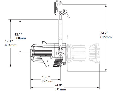 ETC Source Four LED Tungsten 3000K LED Ellipsoidal Light Engine With Stage Pin Cable