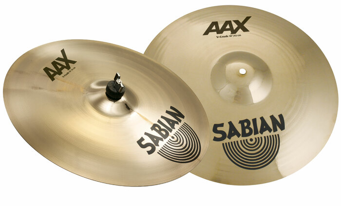 Sabian 25004XBV V-Crash Pack With 16" & 18" AAX V-Crash Cymbals In Brilliant Finish