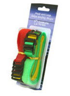 Cables To Go 29856 12-Pack Of 11" Hook & Loop Cable Management Straps, Bright Multi-Color