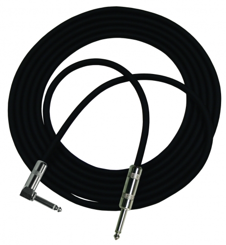 Pro Co SEGL-15 15' Stagemaster 1/4" TS Cable With 1 Right Angle Connector R