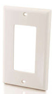 Cables To Go 03725 White Decora-Style Single Gang Wall Plate