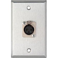 My Custom Shop WPL-1115 Single-Gang Wall Plate With 1 XLR-F Connector