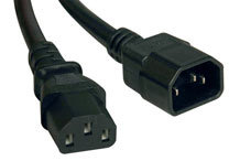 Tripp Lite P005-002 2' 14AWG Heavy Duty Power Extension Cable, Black