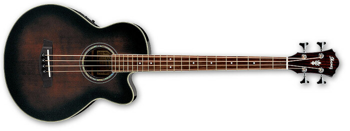 Ibanez AEB10EDVS Dark Violin Sunburst Acoustic/Electric Bass With Fishman Sonicore Pickup