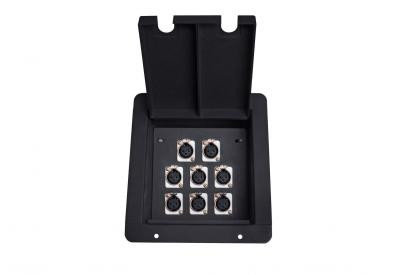 Elite Core FB8 Recessed Floor Box With 8xXLRF Connectors