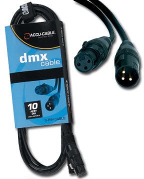 Accu-Cable AC3PDMX15 15' 3-Pin DMX Cable