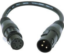 Accu-Cable AC3PM5PFM 5-Pin Female To 3-Pin Male DMX Adapter