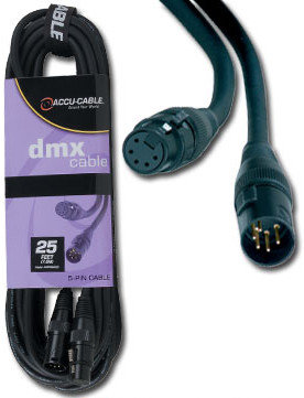 Accu-Cable AC5PDMX25 25' 5-Pin DMX Cable