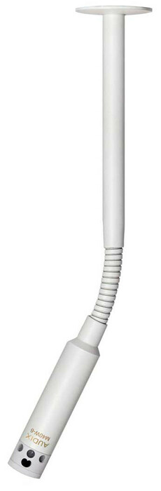 Audix M40W6HC Miniature High-Output Hypercardioid Hanging Mic With 6" Gooseneck, White