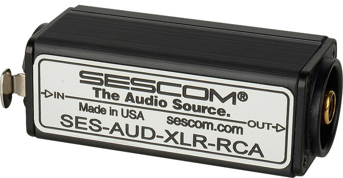Sescom SES-AUD-XLR-RCA XLR Female Balanced To RCA Unbalanced Audio Converter
