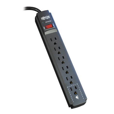 Tripp Lite TLP606B Protect It! 6-Outlet Surge Protector, 6' Cord, Black