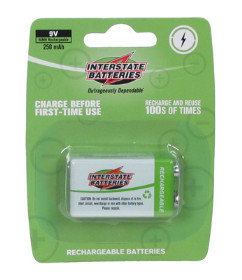 Interstate Battery NIC5117 Single 9V 250MAH Battery