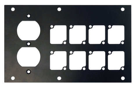 Ace Backstage PNL-128+ Aluminum Stage Pocket Panel With 8 Connectrix Mounts, Black