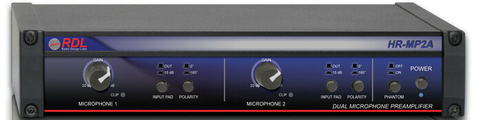 RDL HR-MP2A Dual Microphone Preamplifier