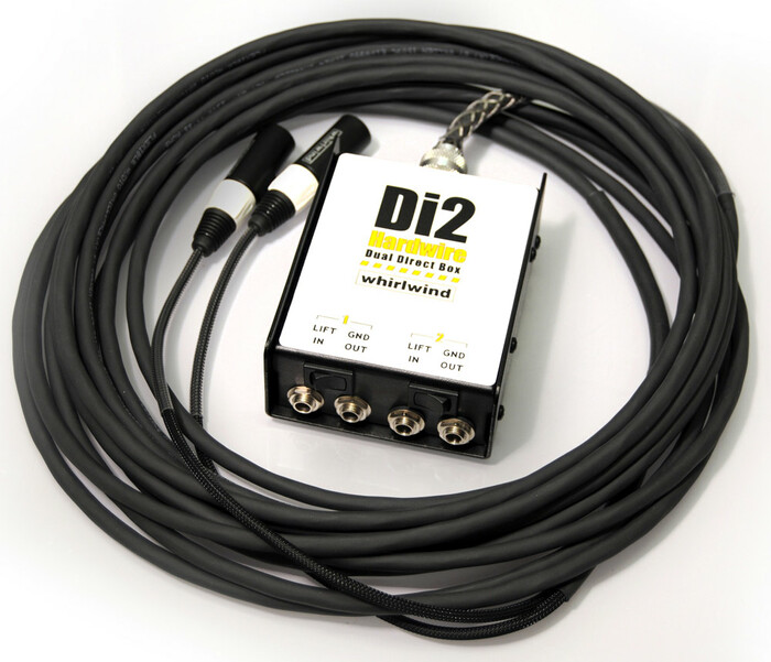 Whirlwind DI2-025-XX 25' 2-Channel DI Box-to-Fan Snake