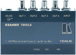 Kramer 104LN 1:4 Composite Video Differential And Line Amplifier