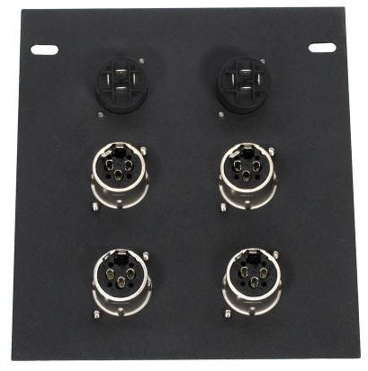 Elite Core FB4-SP Recessed Floor Box With 4xXLRF And 2 Speakon Connectors