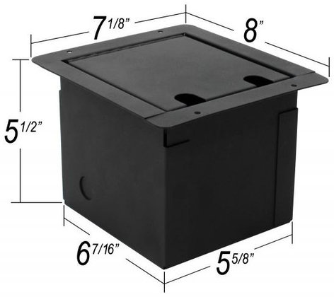 Elite Core FB4-SP Recessed Floor Box With 4xXLRF And 2 Speakon Connectors