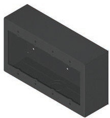 FSR SMWB-4G-BLK 4-Gang Surface Mount Gang Box In Black