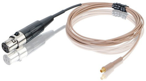 Countryman E6CABLEL1S2 E6 Earset Mic Cable With Lemo 3-pin For Senneheiser SK2000, SK900, Light Beige