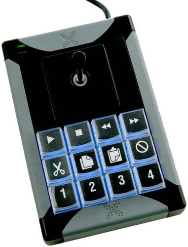 PI Engineering XK-0983-UAJ12-R X-Keys XK-12 + Joystick 12-Key Programmable USB Keypad With Joystick