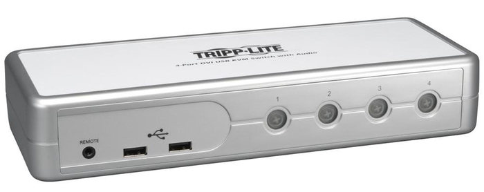 Tripp Lite B004-DUA4-K-R 4-Port DVI/USB KVM Switch With Audio And Cables