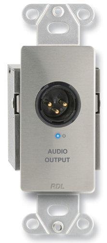 RDL DS-TPR1A Active 1-Pair Receiver Twisted Pair Format-A XLR Mic/Line Output, Stainless Steel