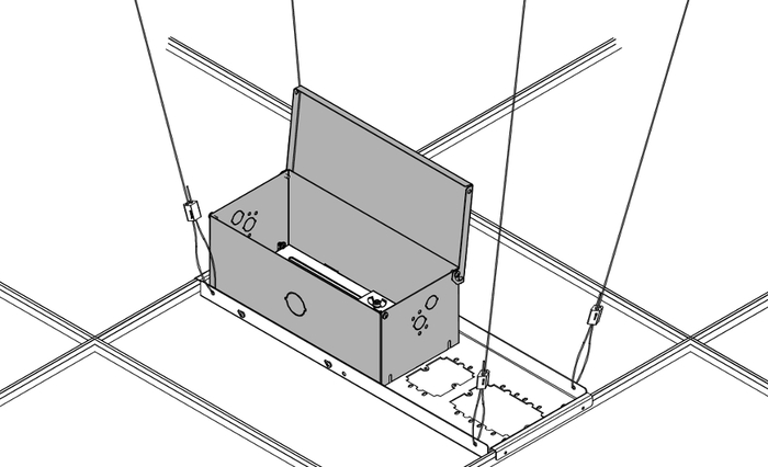 Chief CMA471 Plenum Rated Large Above-Tile Storage Enclosure