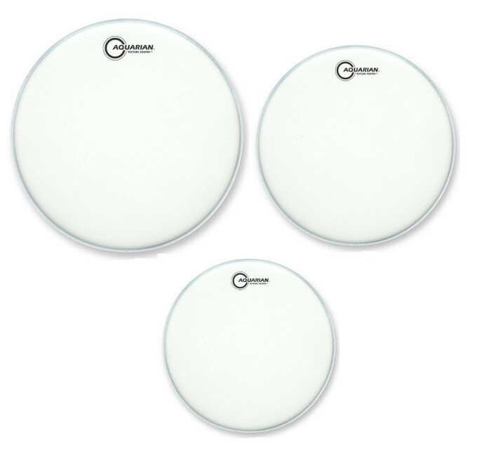 Aquarian TCB Texture Coated Drumheads Value Pack, 10", 13", 16"