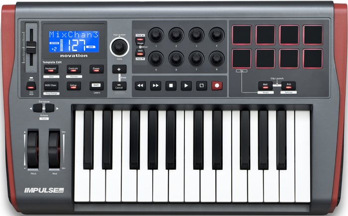 Novation IMPULSE-25-EDU Impulse 25 [EDUCATIONAL PRICING] 25-Key USB MIDI Controller Keyboard