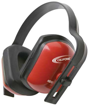 Califone HS50 Hearing Protection Earmuffs In Bright Red