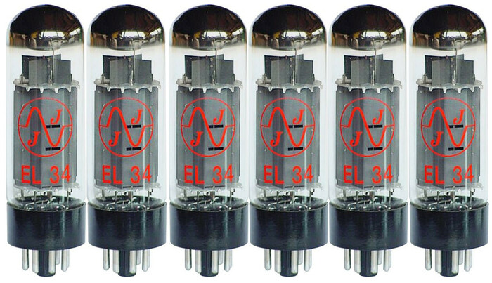 JJ Electronics EL34SJJ Sextet Of EL34 Preamp Vacuum Tubes