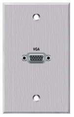 PanelCrafters PC-G1720-E-P-C 1-Gang VGA Pass Thru Wall Plate In Clear Anodized Aluminum