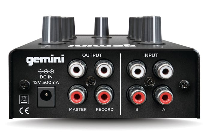 Gemini MM-1-GEMINI 2-Channel Compact DJ Mixer