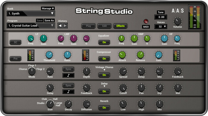 Applied Acoustics Systems STRING-STUDIO-VS2 String Studio VS-2 String Modeling Software Plug-in